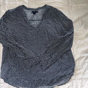 GAP Blue Long Sleeve Fitted Blouse